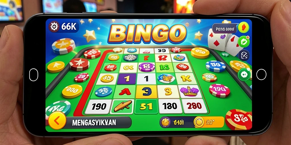 Tampilan gameplay 66K yang seru dalam permainan Bingo.