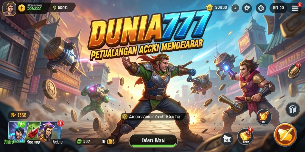 Tangkapan layar DUNIA777 menampilkan aksi gameplay yang mendebarkan.