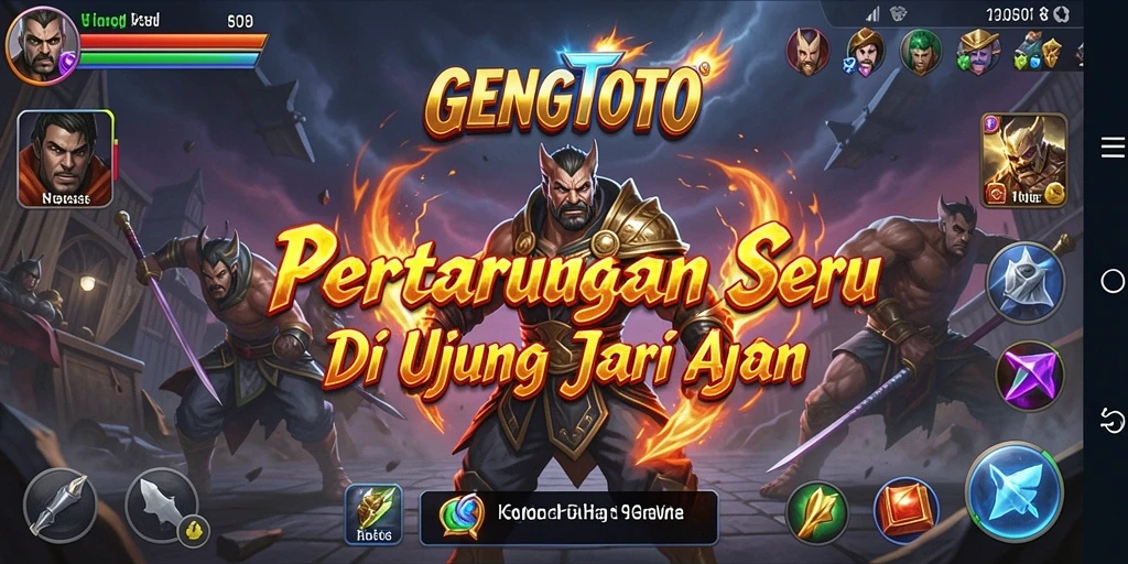 Tampilan gameplay seru GENGTOTO dengan aksi pertarungan intens.
