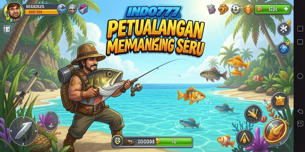 Screenshot INDO777 menampilkan gameplay memancing yang seru dan interaktif.