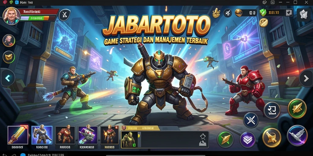 Screenshot JABARTOTO menampilkan aksi strategi yang intens.