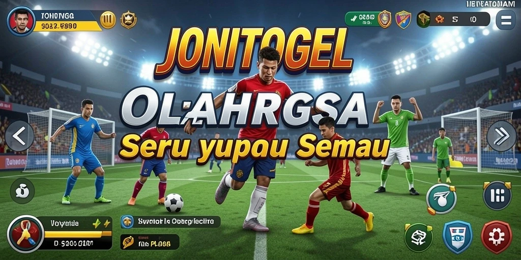 Screenshot gameplay seru JONITOGEL menampilkan adu strategi olahraga.