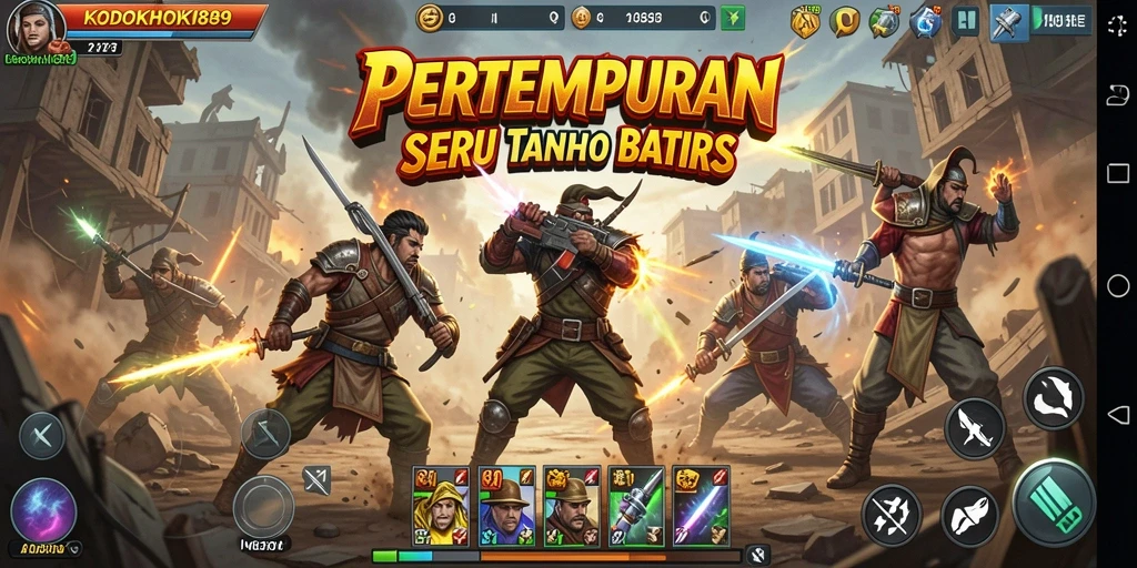 Tampilan gameplay KODOKHOKI889 yang mendebarkan dan penuh aksi.
