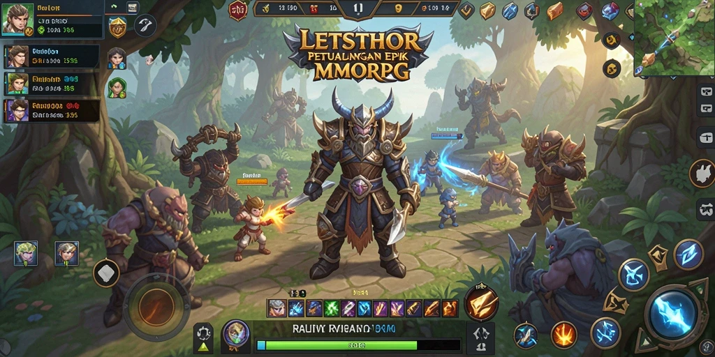 Tampilan gameplay epik LETSTHOR yang memukau dalam petualangan MMORPG.