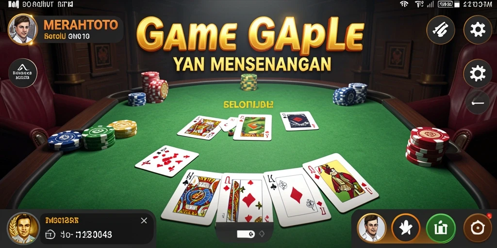 Tampilan gameplay Gaple yang menarik di MERAHTOTO.
