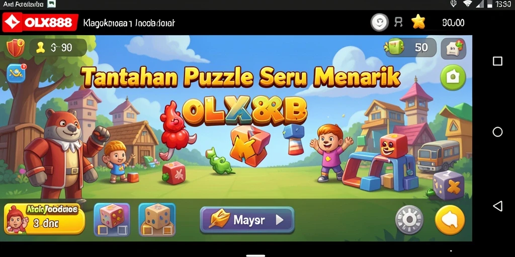 Tampilan gameplay menantang di OLX888 dengan level puzzle yang menarik.