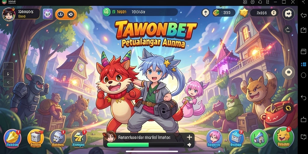 Tampilan gameplay TAWONBET yang menarik dan penuh warna.