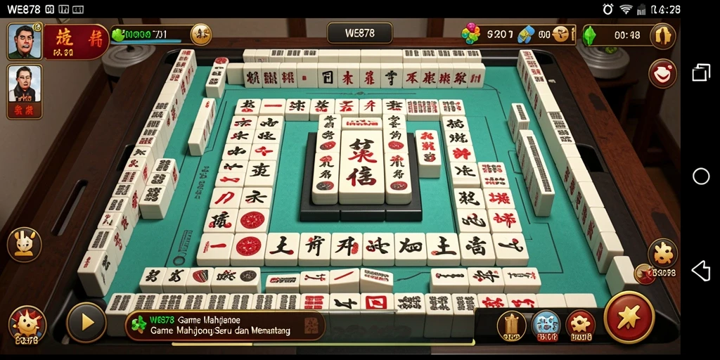 Tampilan screenshot WE878 saat bermain Mahjong dengan antarmuka yang menarik.
