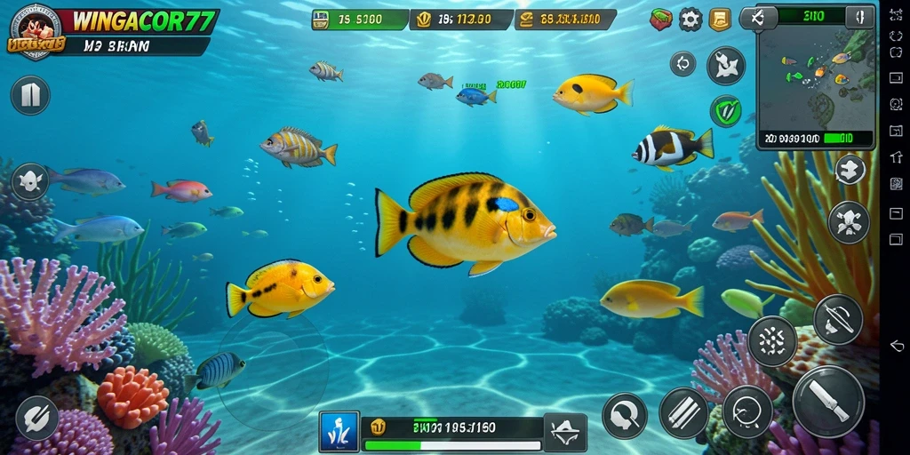 Tampilan gameplay Tembak Ikan yang seru dan menawan.